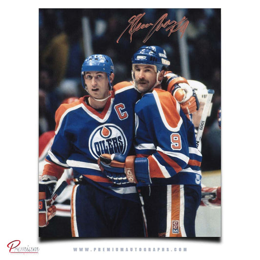 Glenn Anderson Edmonton Oilers Autographed 8x10 Photograph Celebrating with Gretzky
