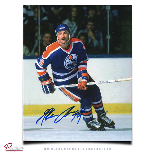 Glenn Anderson Edmonton Oilers Autographed 8x10 Photograph Looking up ice