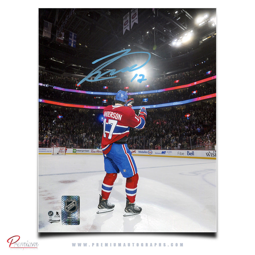 Josh Anderson Montreal Canadiens Signed 8x10 Photograph Post Game Celebration