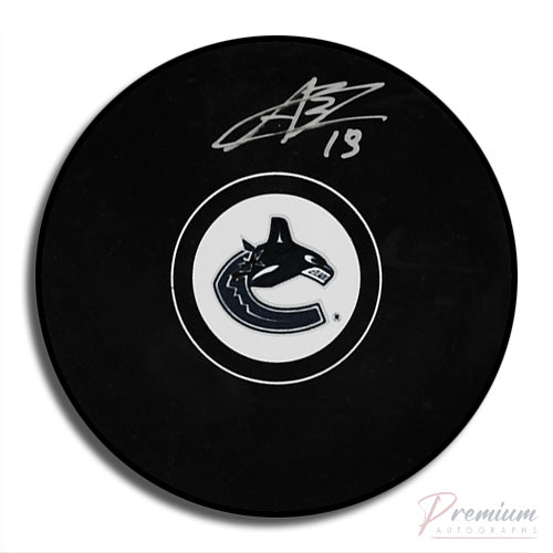 Arshdeep Bains Vancouver Canucks Signed Puck