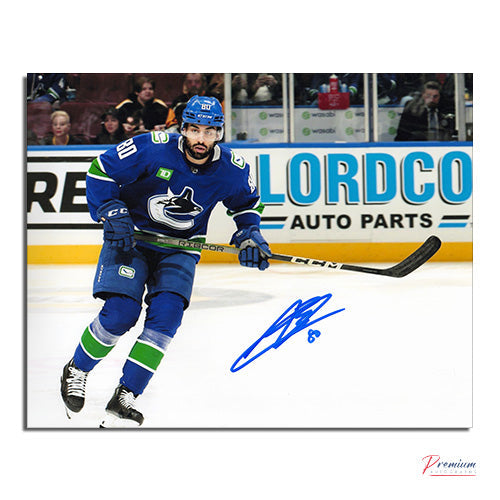 Arshdeep Bains Vancouver Canucks Signed 8x10 Photograph Skating