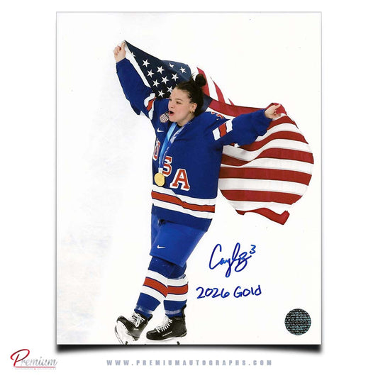 Cayla Barnes Team USA Autographed Olympic 8x10 Photograph w/ 2026 Gold Inscription