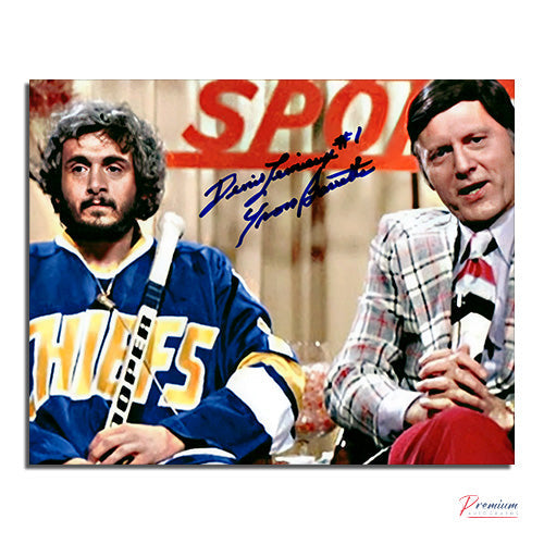 Yvon Barrette Slap Shot Charlestown Chiefs Signed 8x10 Photograph Interview