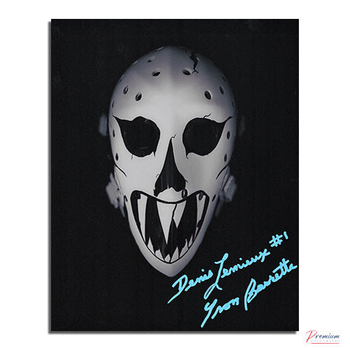 Yvon Barrette Slap Shot Charlestown Chiefs Signed 8x10 Photograph Mask