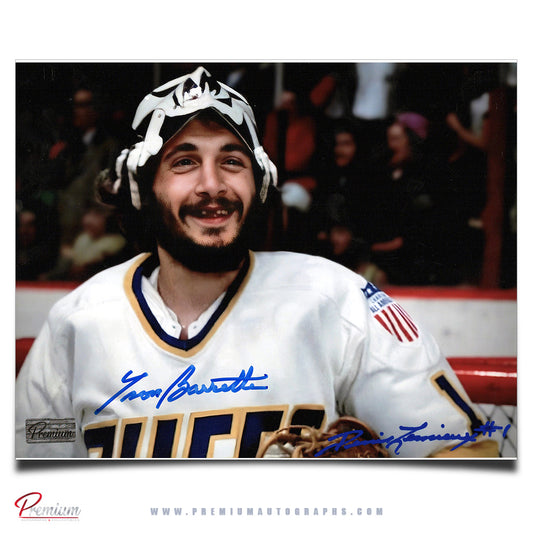 Yvon Barrette Slap Shot Autographed 8x10 Photograph Smiling