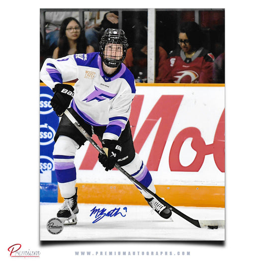 Mae Batherson Minnesota Frost PWHL Autographed 8x10 Photograph Looking to Pass