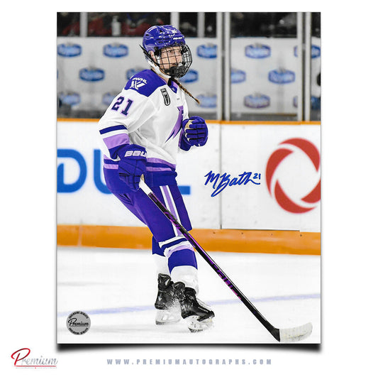 Mae Batherson Minnesota Frost PWHL Autographed 8x10 Photograph Over the Blue Line