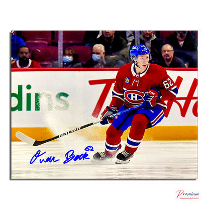 Owen Beck Montreal Canadiens Signed 8x10 Photograph Snow Spray