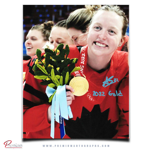 Ashton Bell Team Canada Autographed 8x10 Photograph w/ 2022 Gold inscription