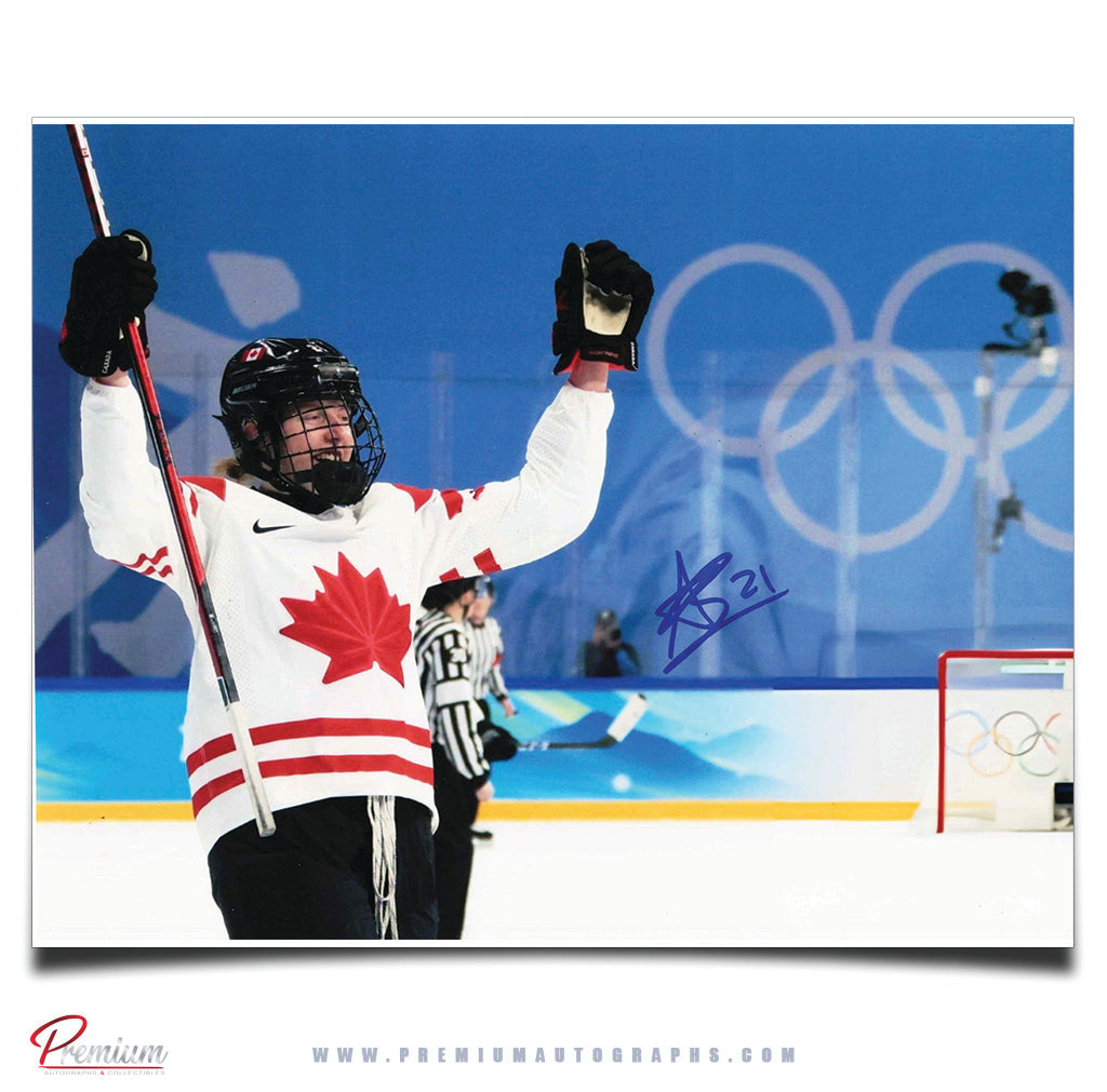 Ashton Bell Team Canada Autographed 8x10 Photograph Celebration