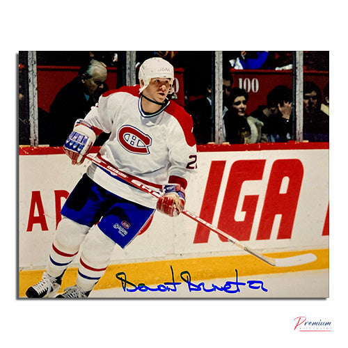 Benoit Brunet Montreal Canadiens Signed 8x10 Photograph Along the Boards