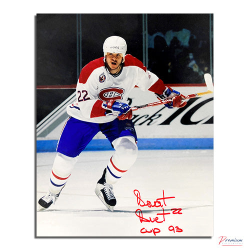 Benoit Brunet Montreal Canadiens Signed 8x10 Photograph /w Cup 93 Inscription