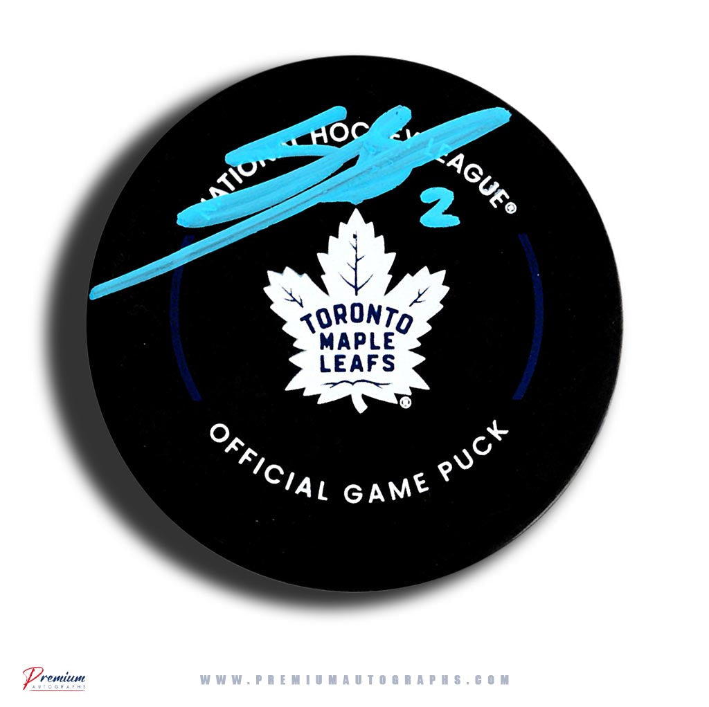 Simon Benoit Toronto Maple Leafs Signed Offical Game Issued Puck