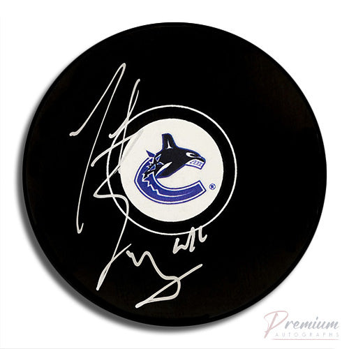 Todd Bertuzzi Vancouver Canucks Signed Puck