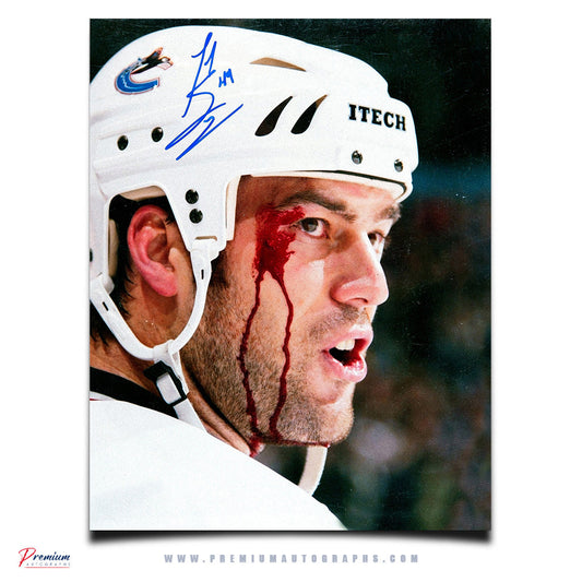 Todd Bertuzzi Vancouver Canucks Signed 11x14 Photograph Bleeding