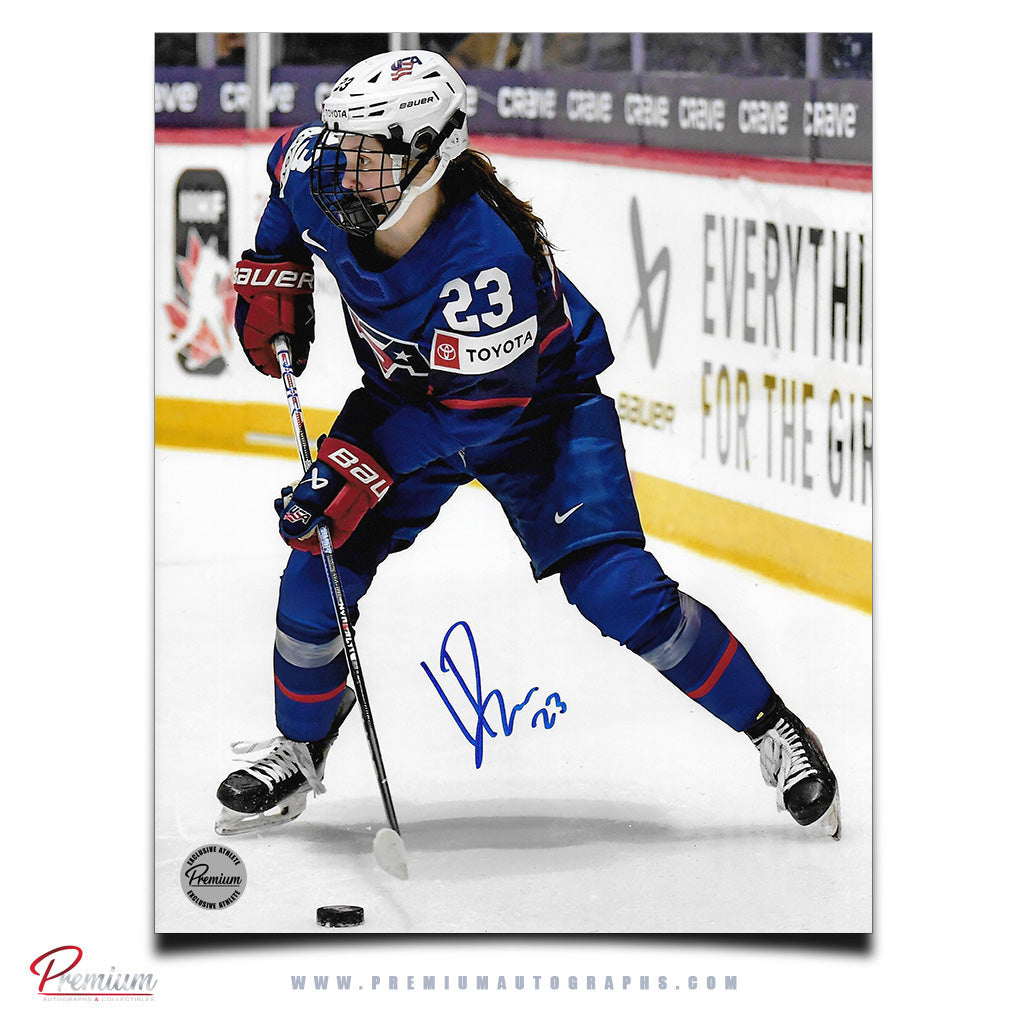 Hannah Bilka Team USA Autographed 8x10 Photograph With the Puck