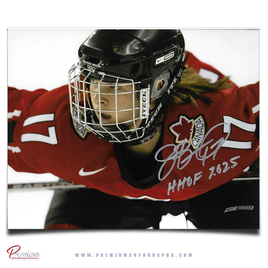 Jennifer Botterill Team Canada Autographed 8x10 Photograph Closeup w/ HOF 2025 Inscription
