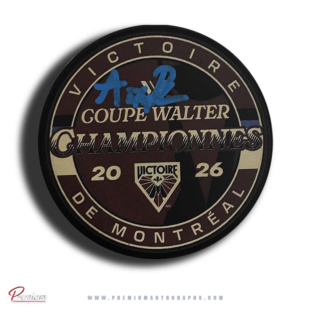 Amanda Boulier Autographed Montreal Victoire 2026 Walter Cup Champions Puck