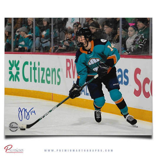 Jaime Bourbonnais New York Sirens PWHL Autographed 8x10 Photograph Puck Along the Boards