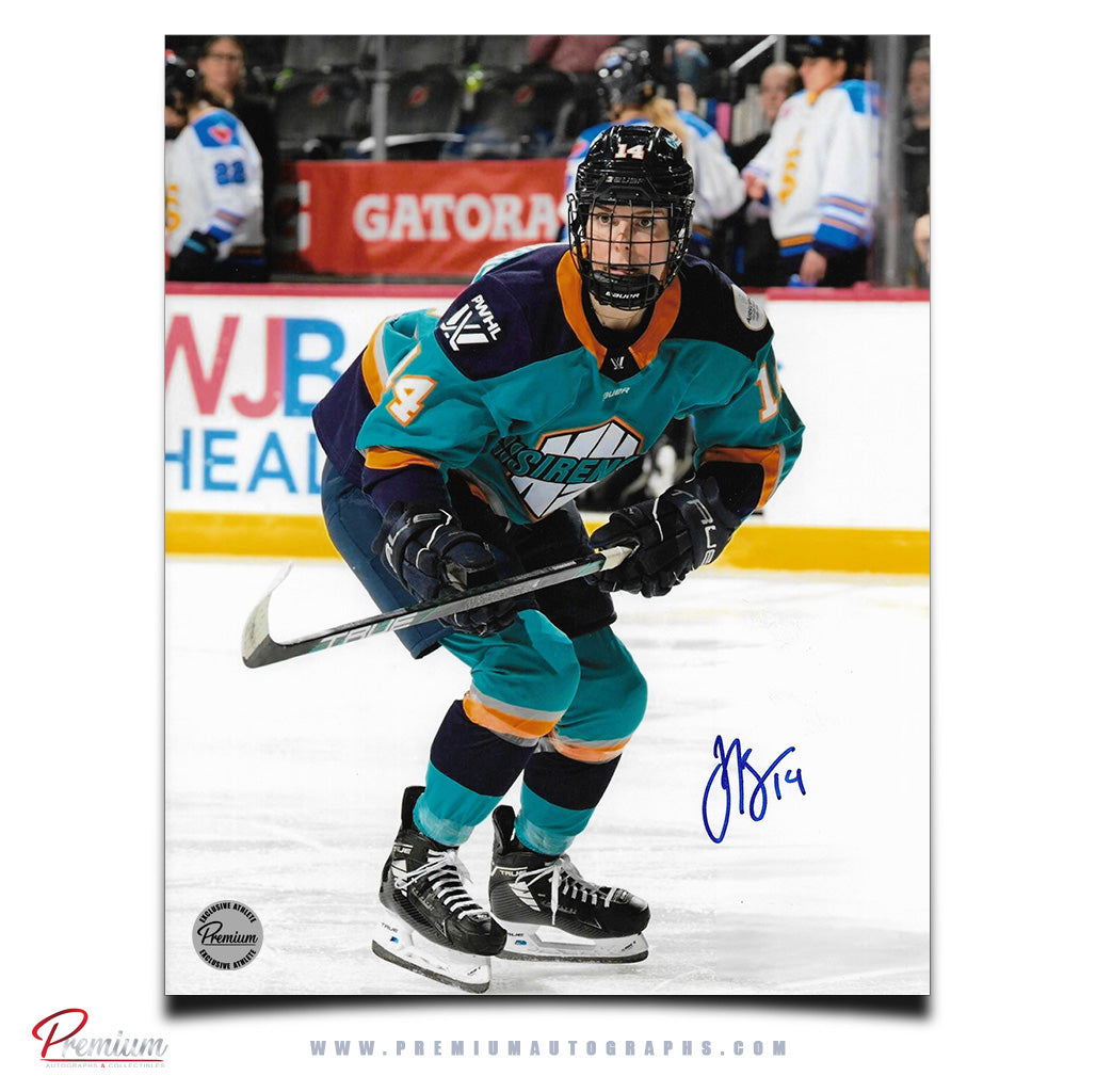 Jaime Bourbonnais New York Sirens PWHL Autographed 8x10 Photograph Focused