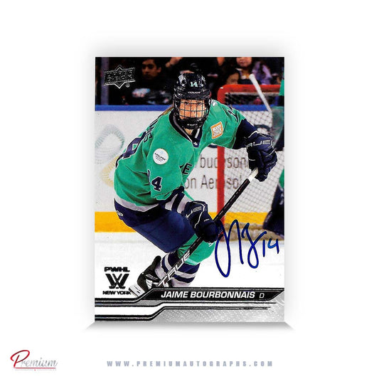 Jaime Bourbonnais New York Sirens Autographed 2023-24 First Edition Upper Deck PWHL Hockey Card #48
