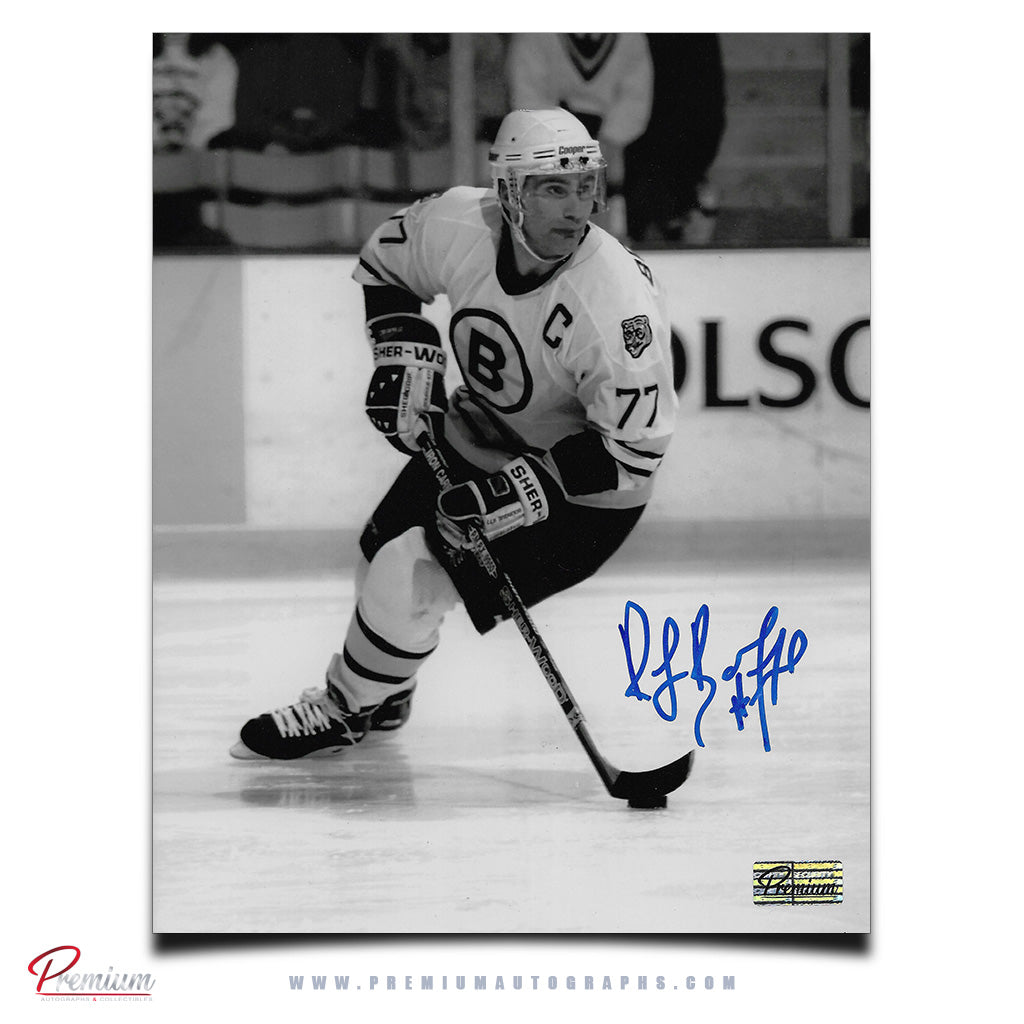 Ray Bourque Boston Bruins Autographeded 8x10 Photograph B&W