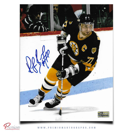 Ray Bourque Boston Bruins Autographed 8x10 Photograph Along the Boardss