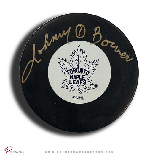 Johnny Bower Toronto Maple Leafs Autographed Puck