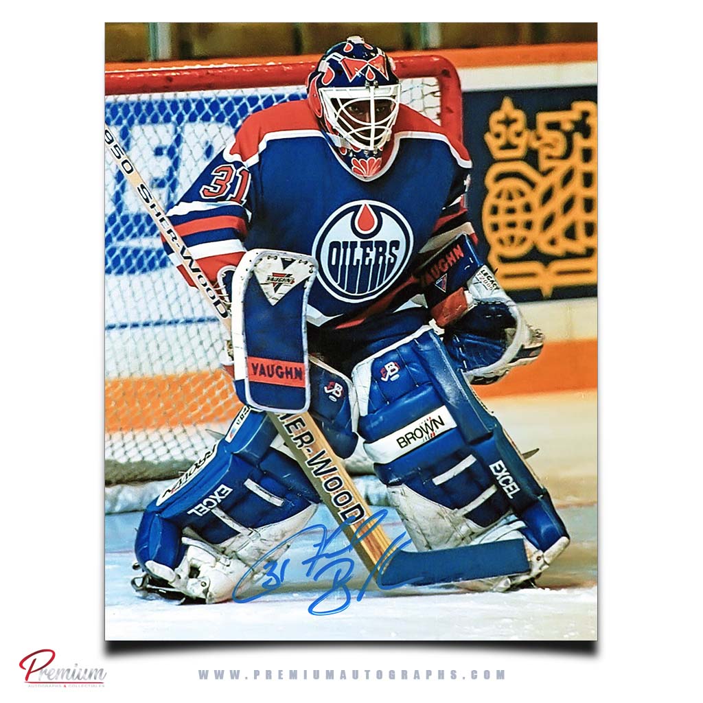 Fred Brathwaite Edmonton Oilers Autographed 8x10 Photograph Top of the Crease