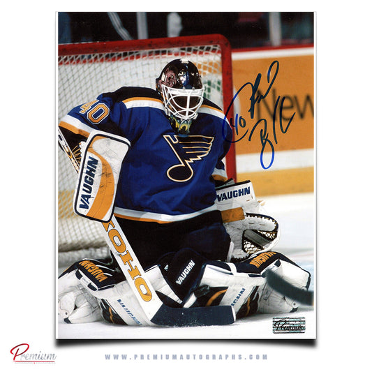 Fred Brathwaite St. Louis Blues Autographed 8x10 Photograph Save