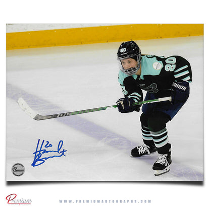 Hannah Brandt Boston Fleet PWHL Autographed 8x10 Photograph Over the Blue Line