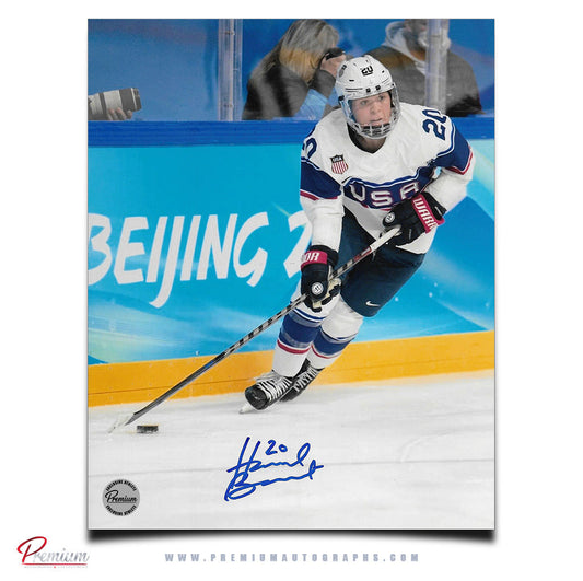 Hannah Brandt Team USA Autographed 8x10 Photograph Puck Along the Boards