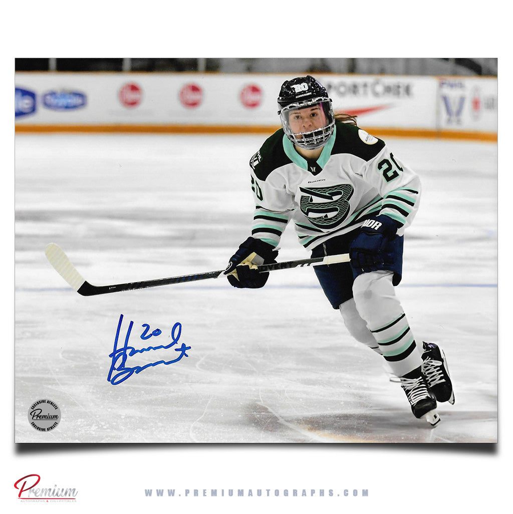 Hannah Brandt Boston Fleet PWHL Autographed 8x10 Photograph On the Faceoff Dot