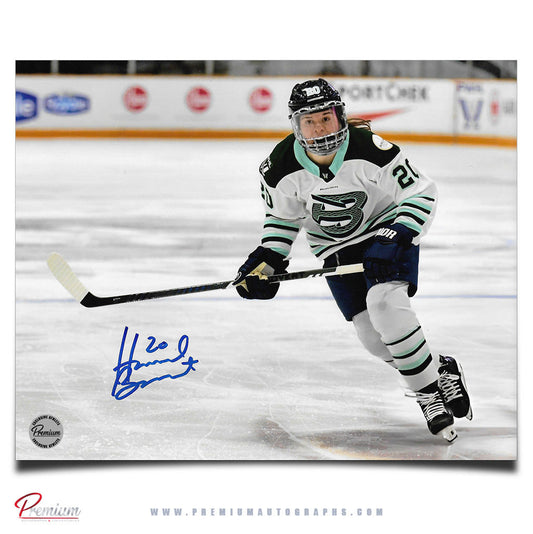 Hannah Brandt Boston Fleet PWHL Autographed 8x10 Photograph On the Faceoff Dot