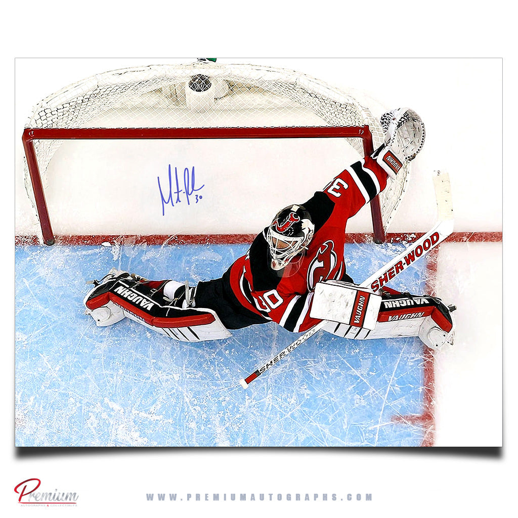Martin Brodeur New Jersey Devils Autographed 16x20 Great Save Over Head