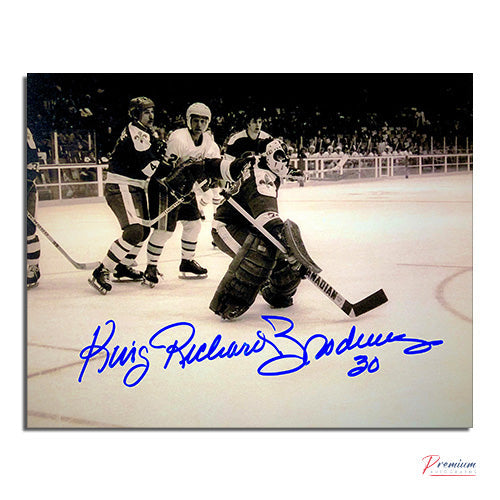 King Richard Brodeur Quebec Nordiques Signed 8x10 Photograph Save