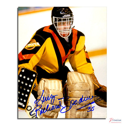 King Richard Brodeur Vancouver Canucks Signed 8x10 Photograph Intence