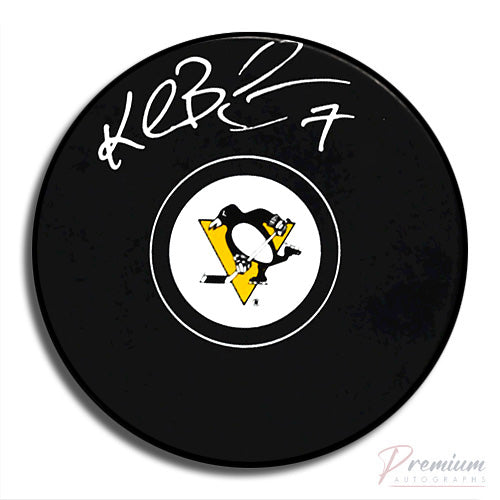 Kelly Buchburger Pittsburgh Penguins Signed Puck