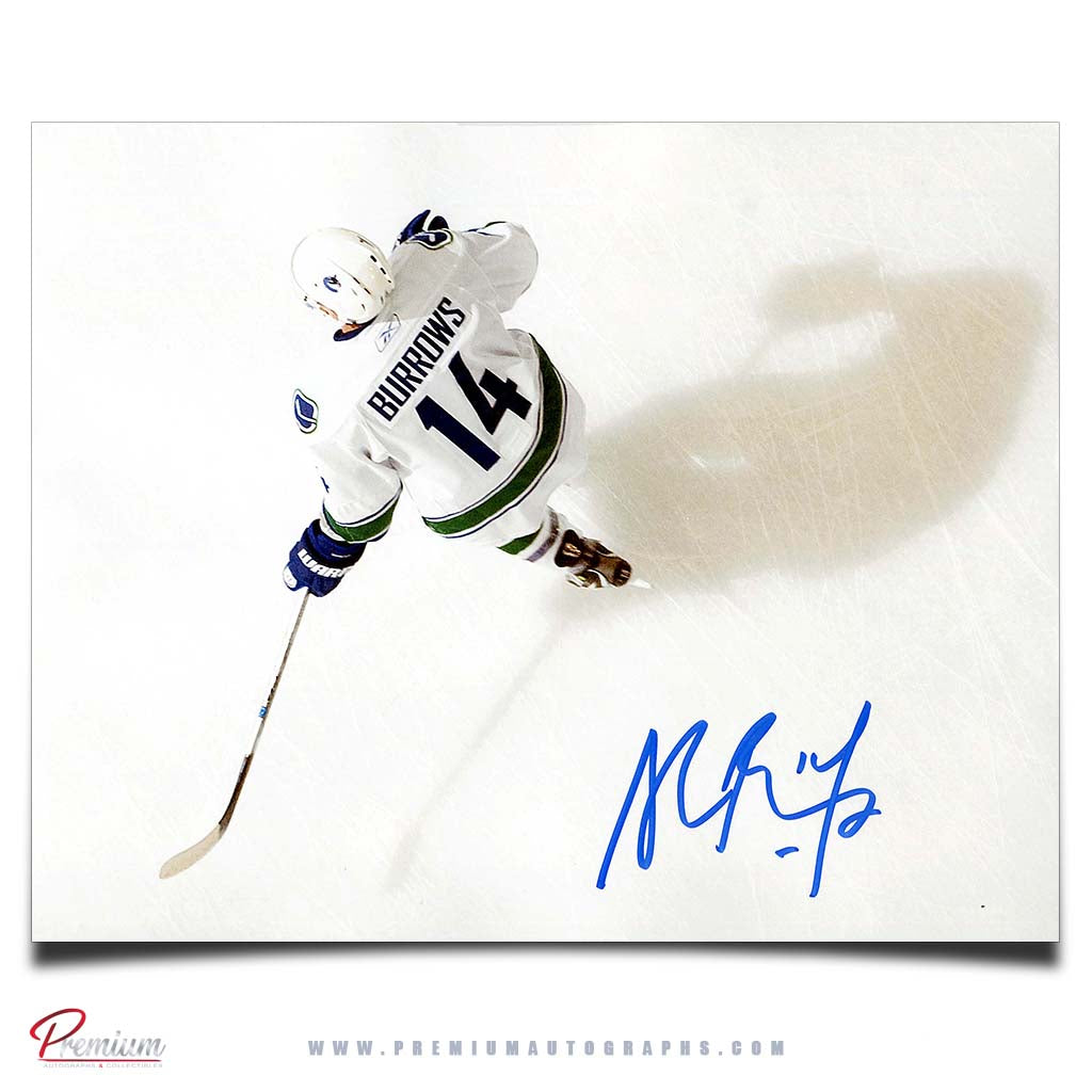 Alex Burrows Vancouver Canucks Autographed 8x10 Photograph Overhead Shot