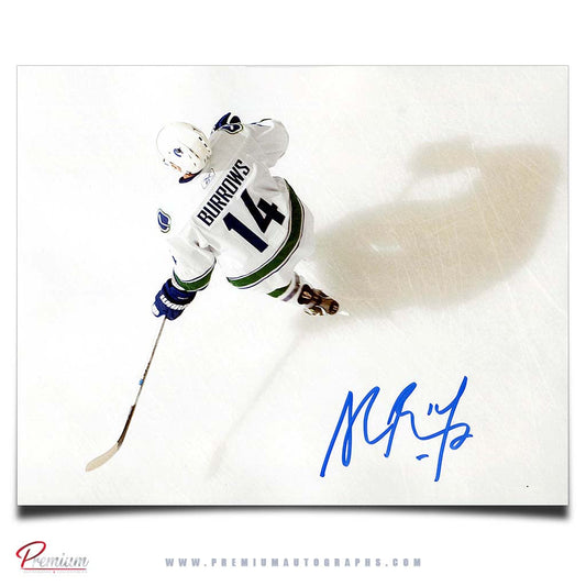 Alex Burrows Vancouver Canucks Autographed 8x10 Photograph Overhead Shot