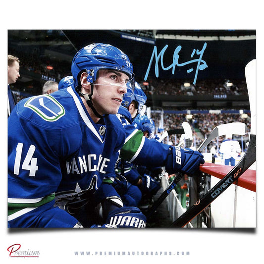 Alex Burrows Vancouver Canucks Autographed 8x10 Photograph Close Up on the Bench
