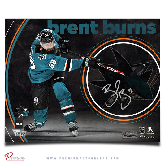 Brert Burns San Jose Sharks Autographed 8x10 Photograph Slap Shot