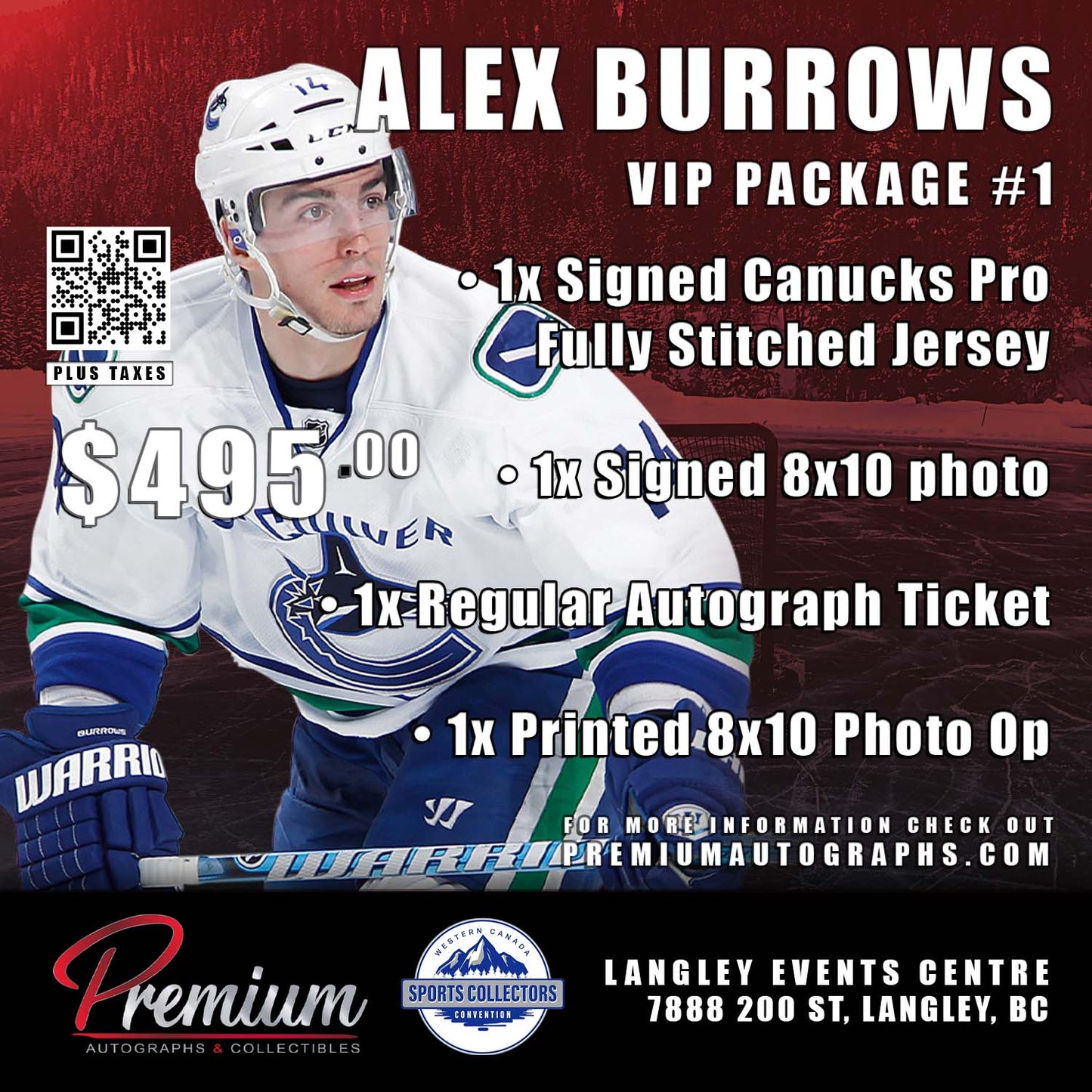 Alex Burrows VIP Package #1