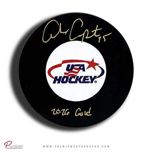 Alex Carpenter Team USA Autographed Puck w/ 2026 Gold Inscription