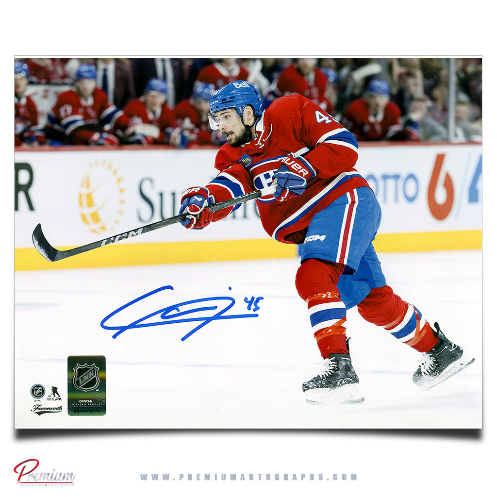 Alexandre Carrier Montreal Canadiens Signed 8x10 Photograph Slap Shot