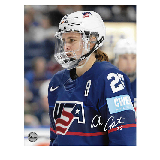 Alex Carpenter Team USA Autographed 8x10 Photograph Close Up