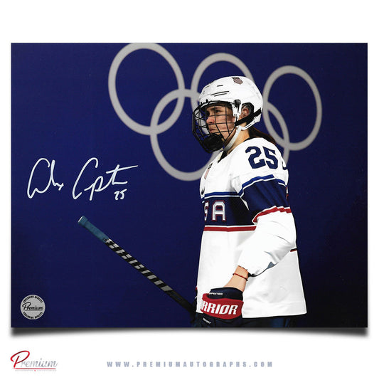Alex Carpenter Team USA Autographed 8x10 Photograph Olympic Rings