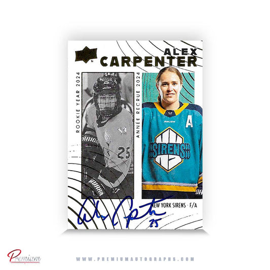 Alex Carpenter New York Sirens Autographed 2025-26 Upper Deck PWHL Tim Hortons Hockey Card #88
