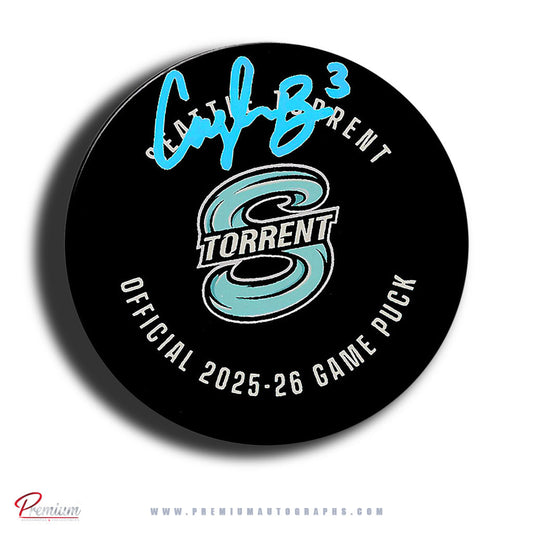 Cayla Barnes Seattle Torrent PWHL Autographed Official 2025-26 Game puck