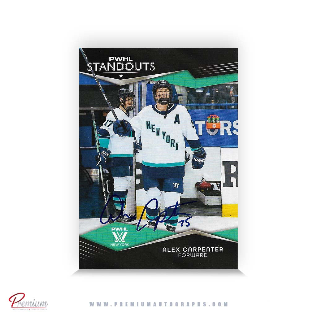 Alex Carpenter New York Sirens Autographed 2024-25 Upper Deck PWHL Hockey Card FALL PROMO #PS-5